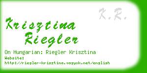 krisztina riegler business card